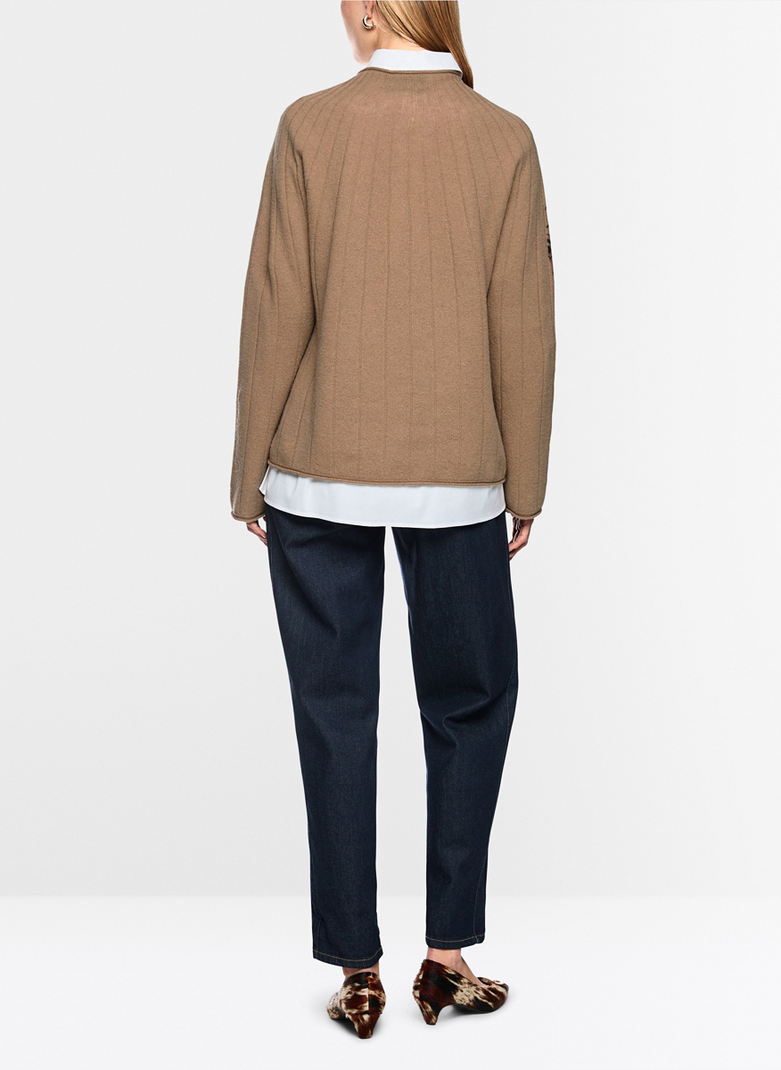 Фин пуловер с принт Marc Cain Collections