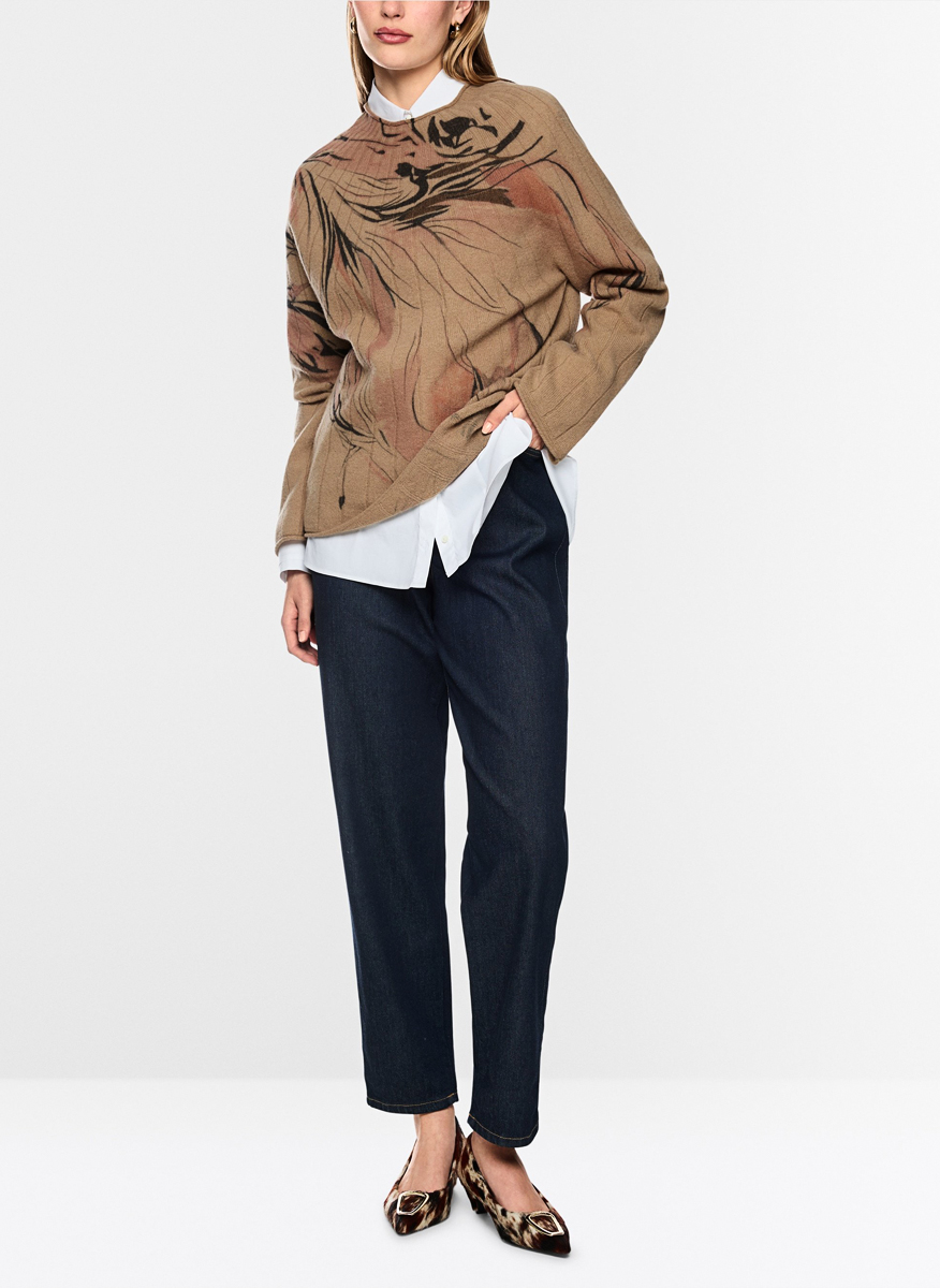 Фин пуловер с принт Marc Cain Collections