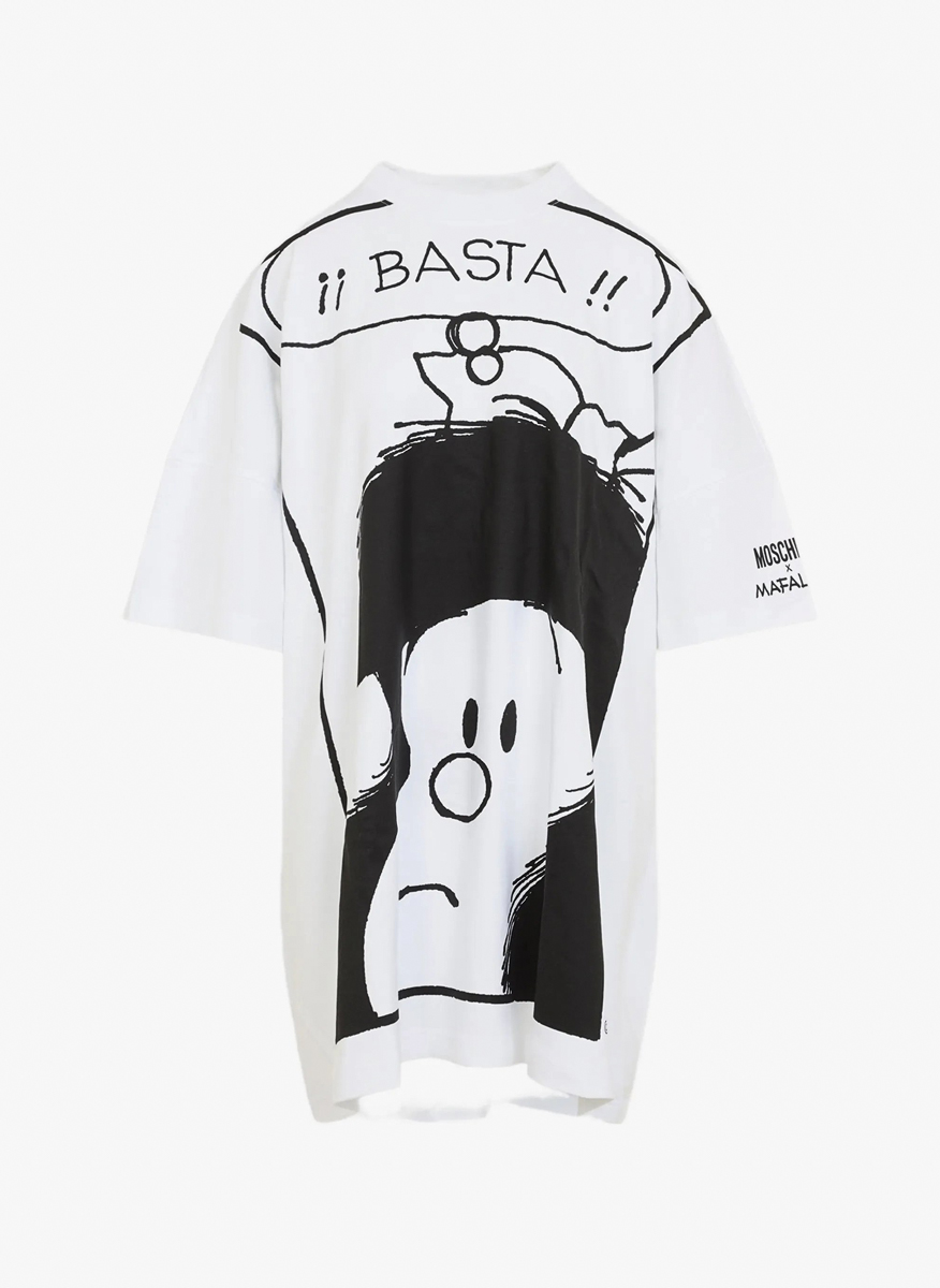 T-shirt рокля с 'Mafalda' принт Moschino