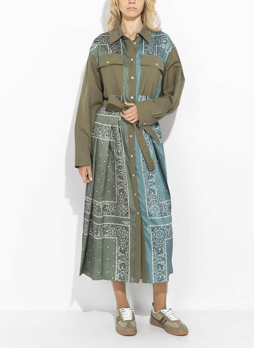 Рокля-риза с принт Weekend Max Mara Wkdmanto