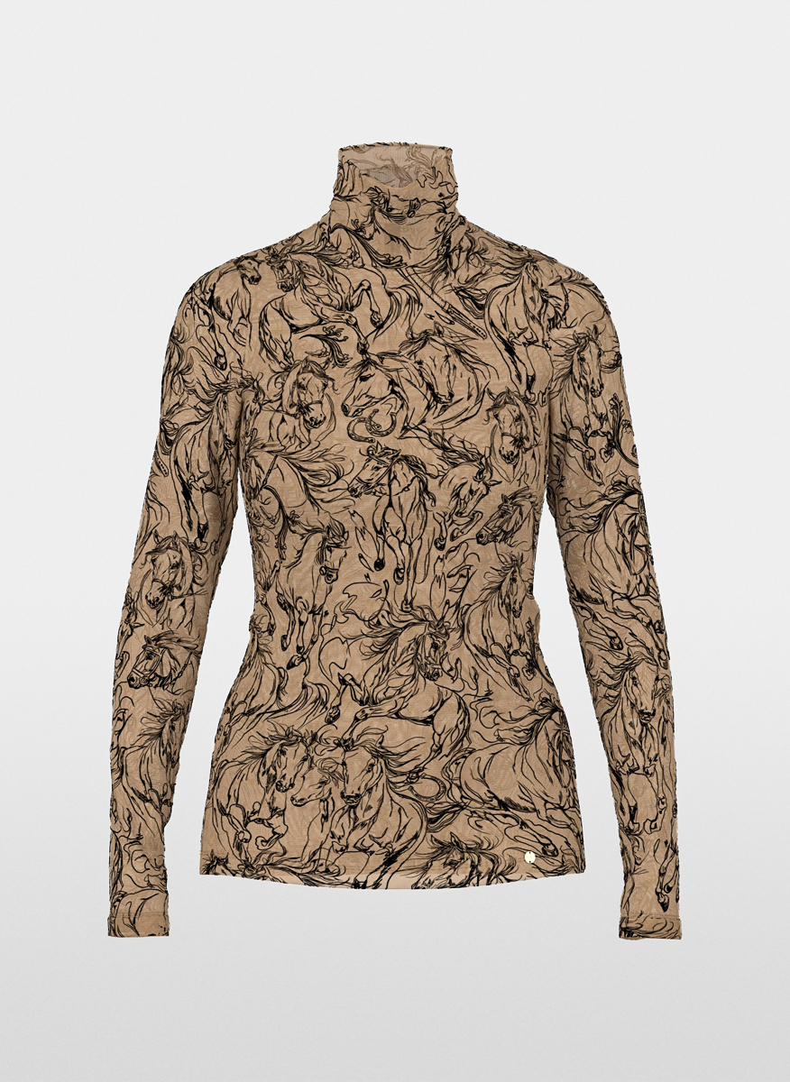 Marc Cain Collections blouse with velvet details