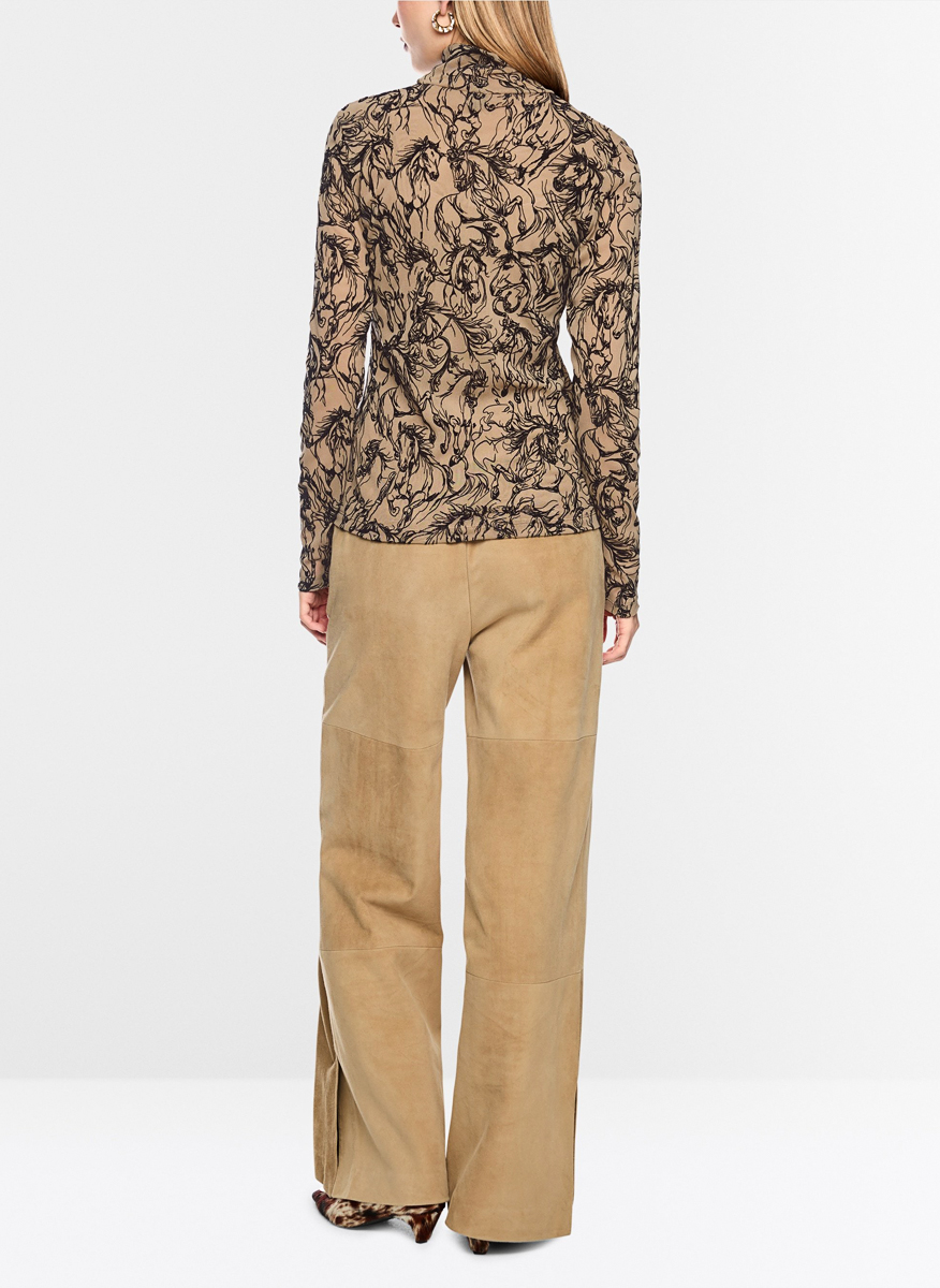 Marc Cain Collections blouse with velvet details