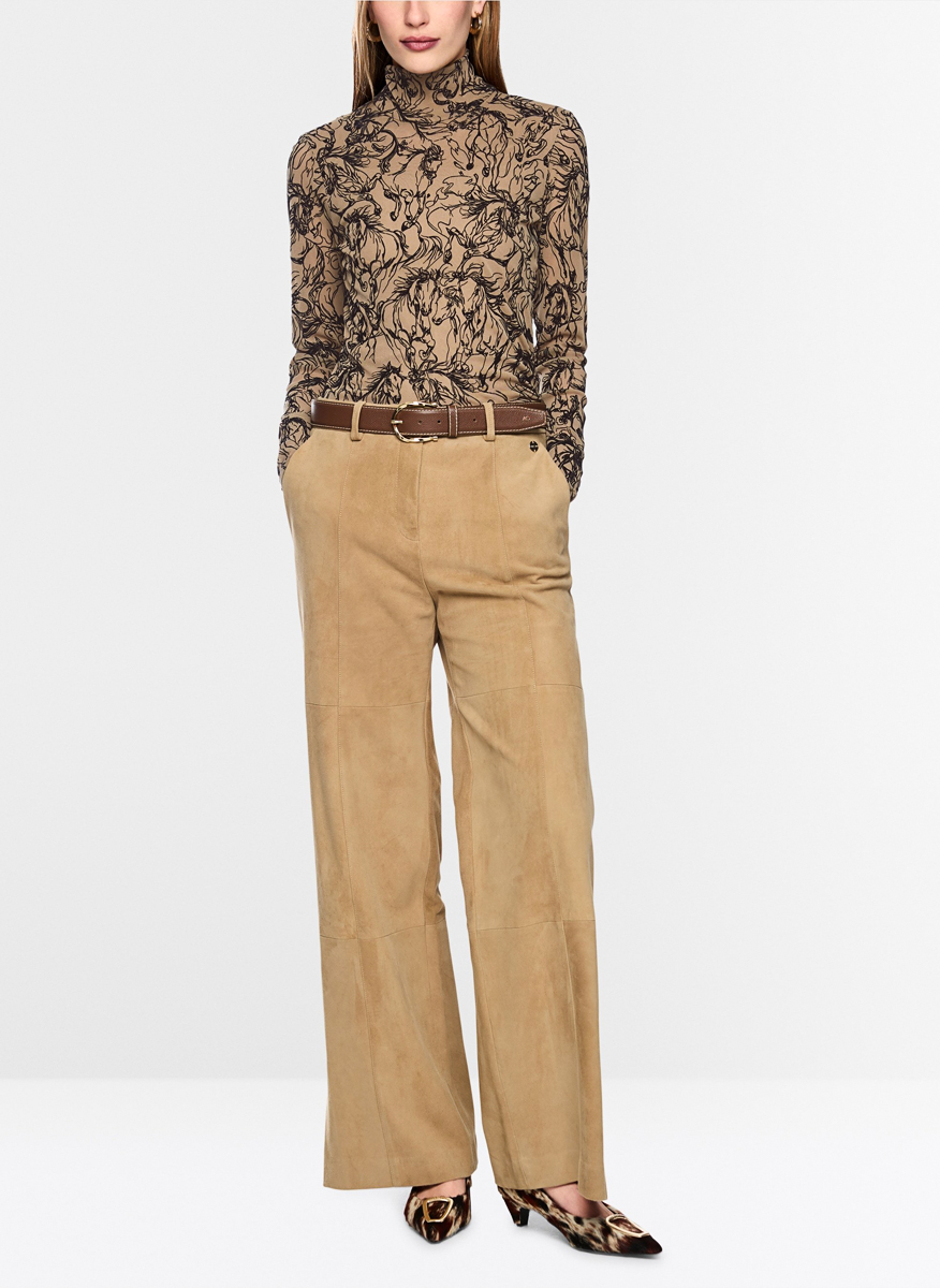 Marc Cain Collections blouse with velvet details