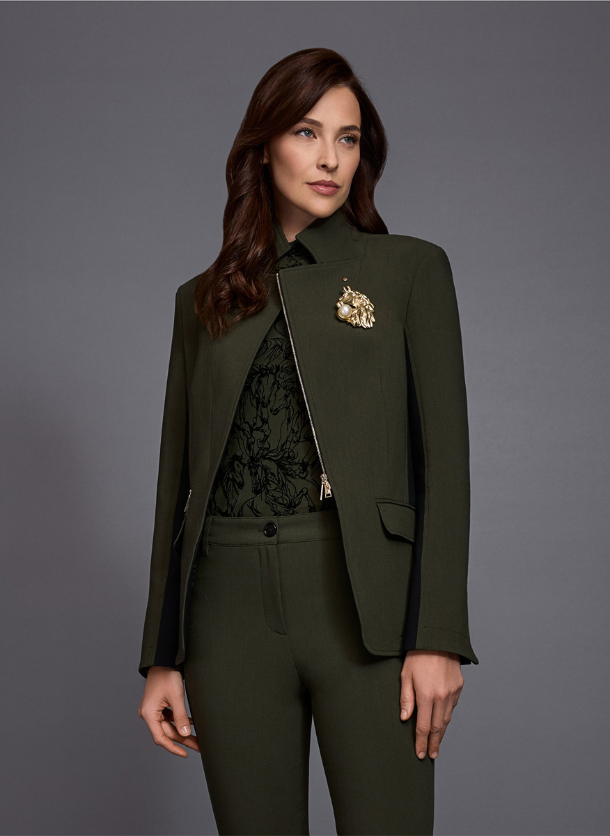 Marc Cain Collections blouse with velvet details