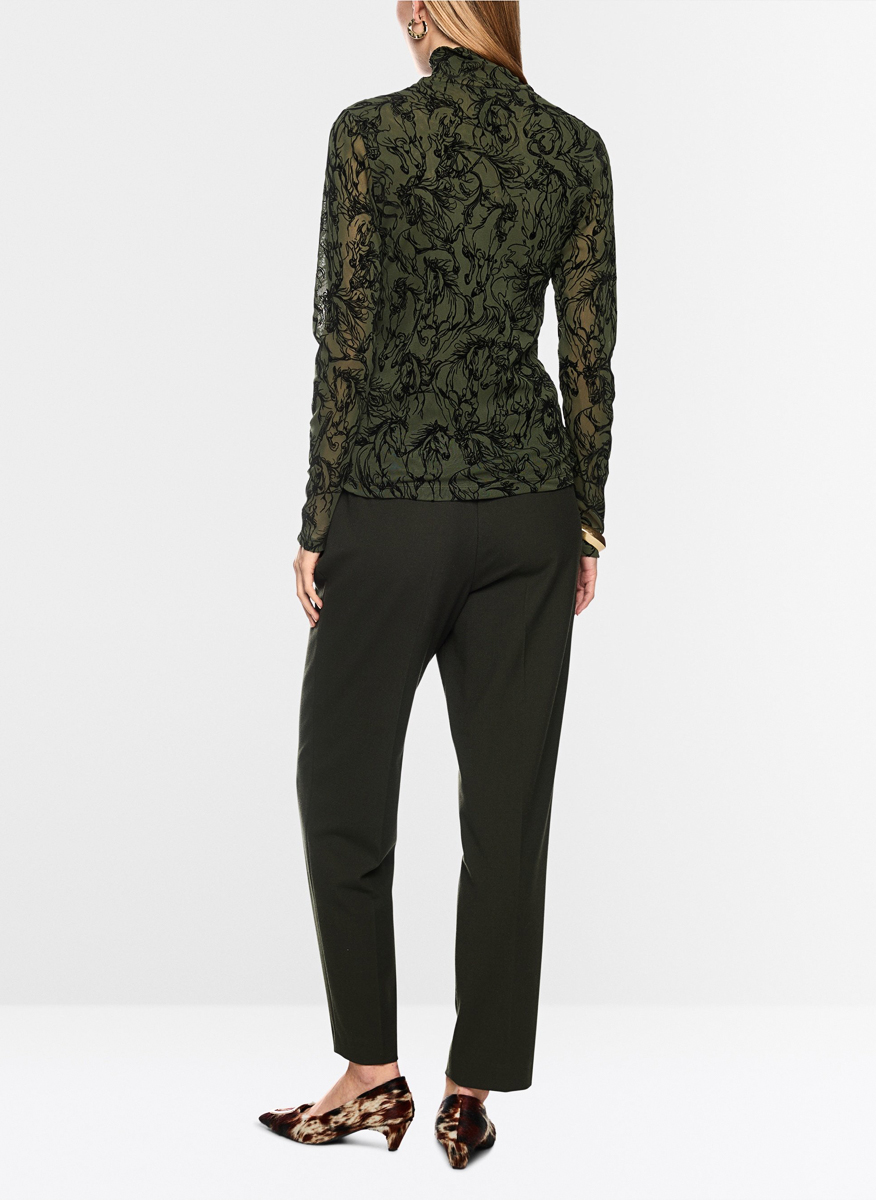 Marc Cain Collections blouse with velvet details