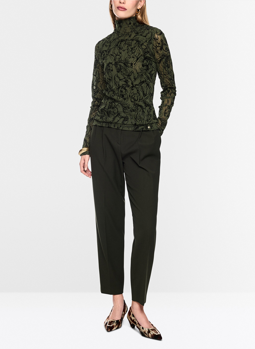 Marc Cain Collections blouse with velvet details