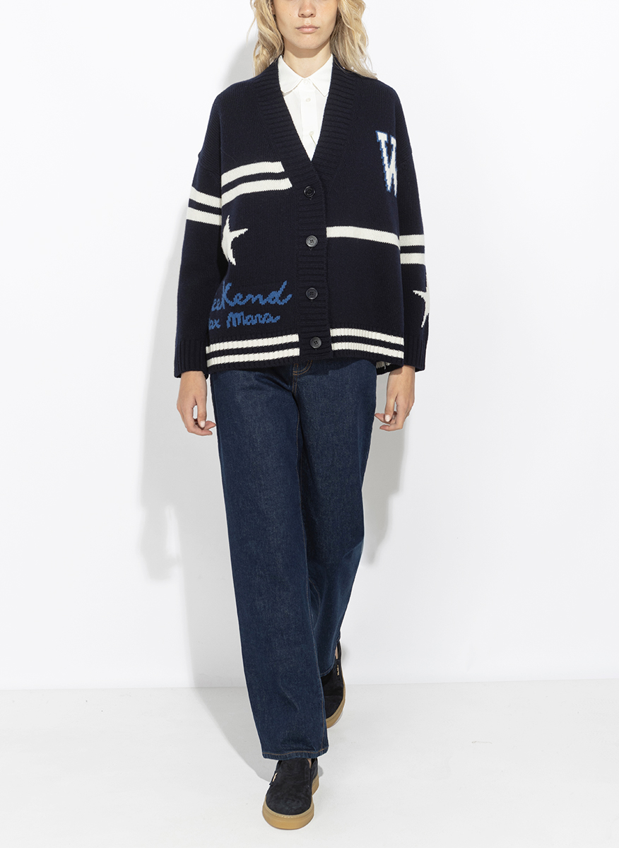 Жилетка от жакард с вълна Weekend Max Mara Wkdbelgio