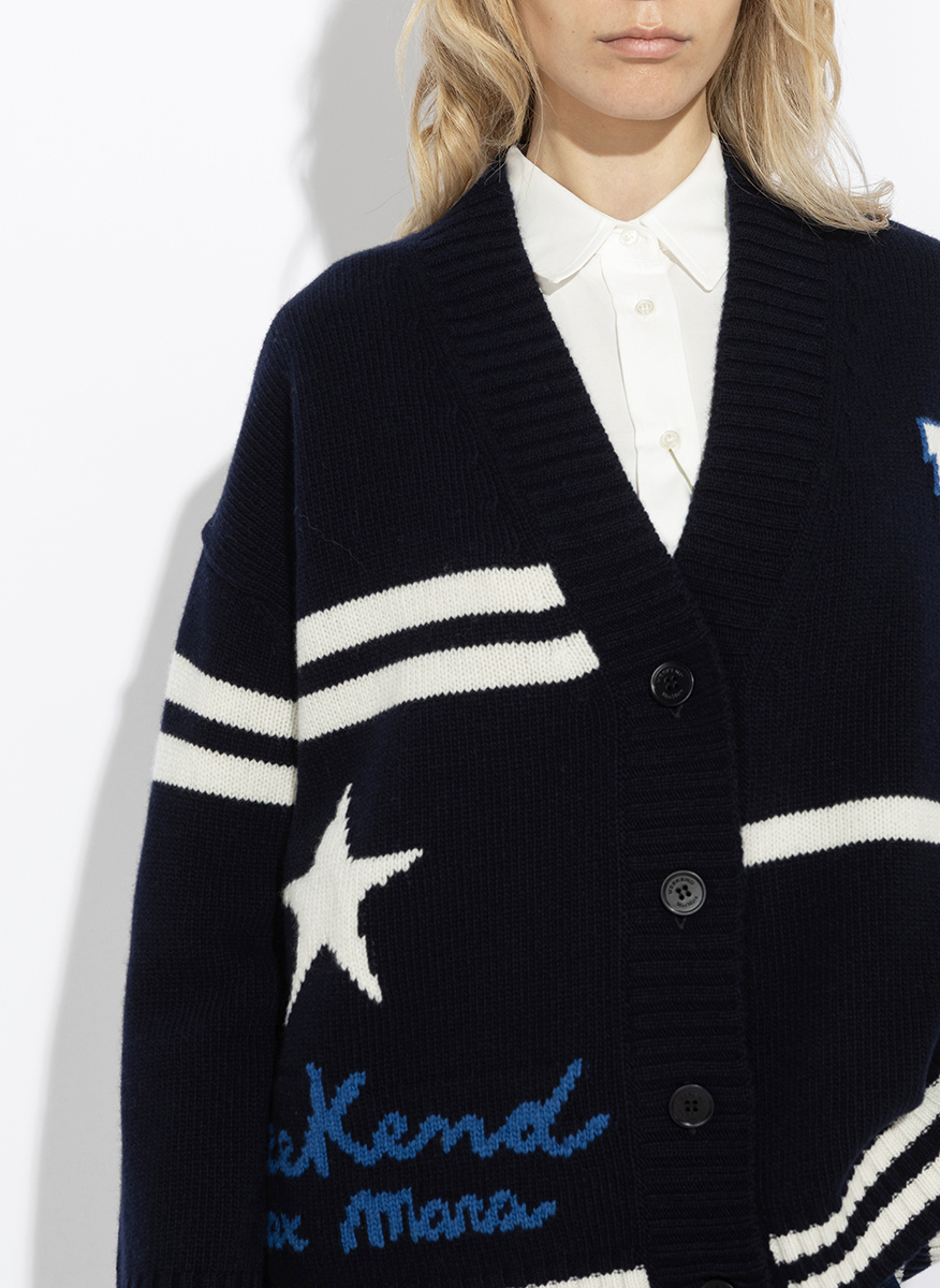 Жилетка от жакард с вълна Weekend Max Mara Wkdbelgio