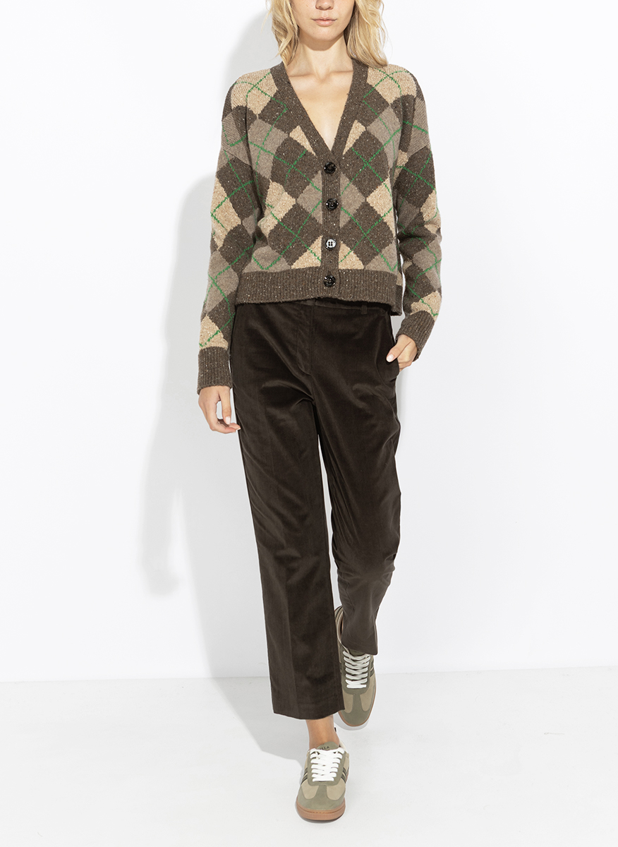 Жилетка от вълна с кариран принт Weekend Max Mara Wkdabile