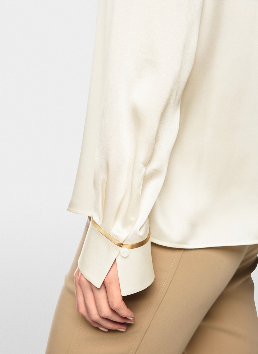 Копринена риза с контрастни кантове Marc Cain Collections
