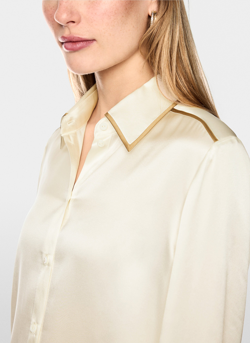 Копринена риза с контрастни кантове Marc Cain Collections