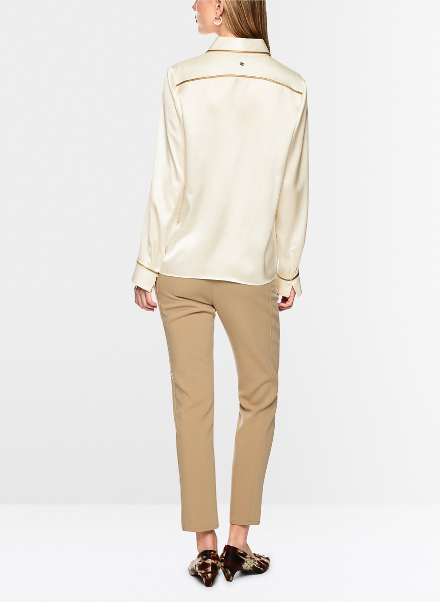 Копринена риза с контрастни кантове Marc Cain Collections