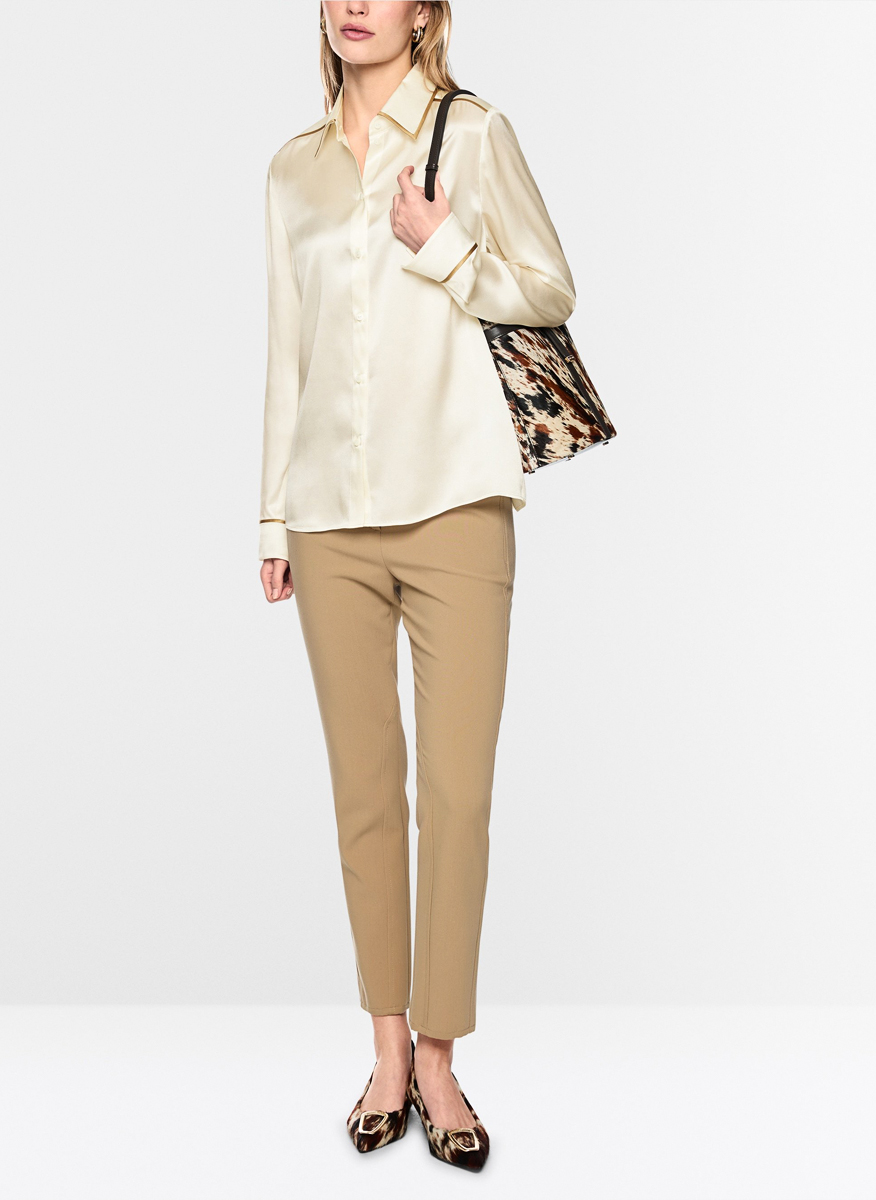 Копринена риза с контрастни кантове Marc Cain Collections