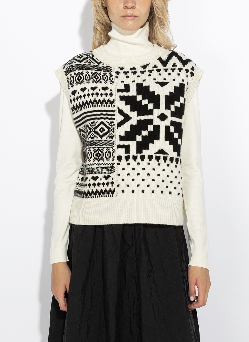 Вълнен елек с принт Weekend Max Mara Wkdsavana