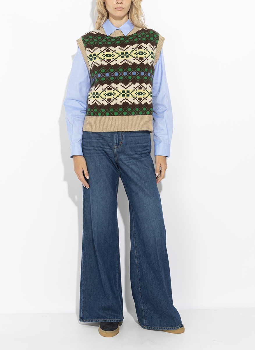 Вълнен елек с принт Weekend Max Mara Wkdsavana