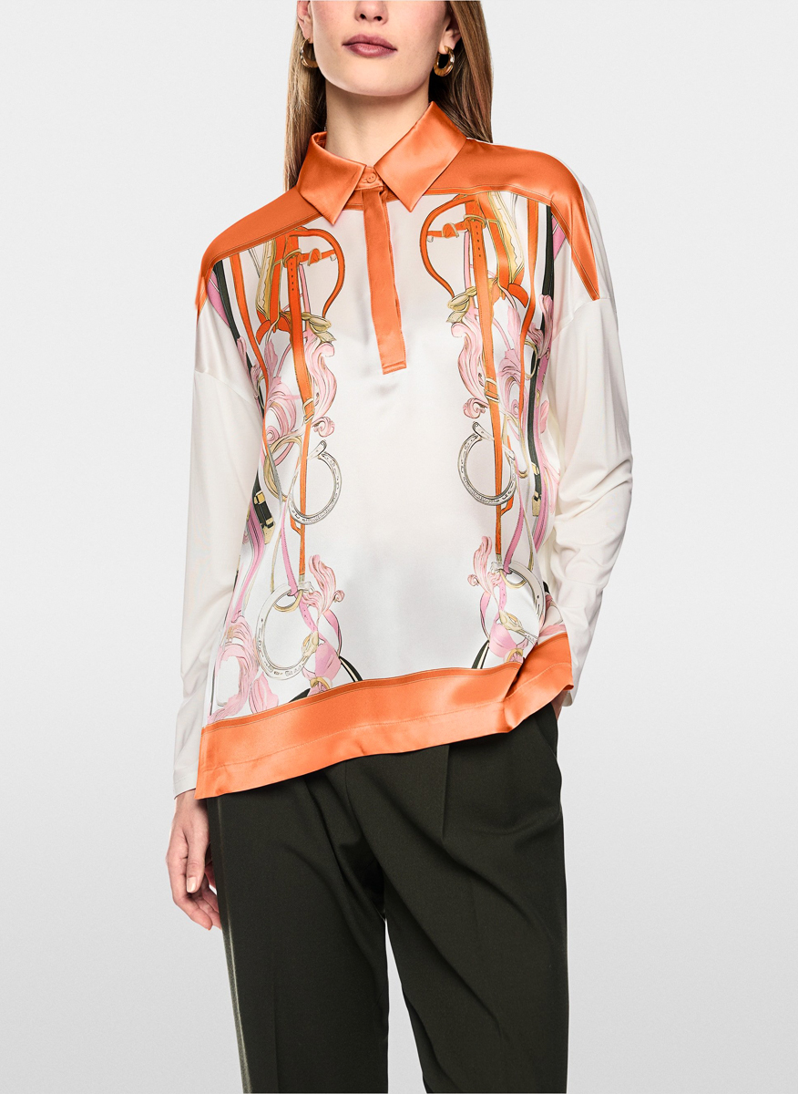 Блуза с принт 'Equestrian' Marc Cain Collections