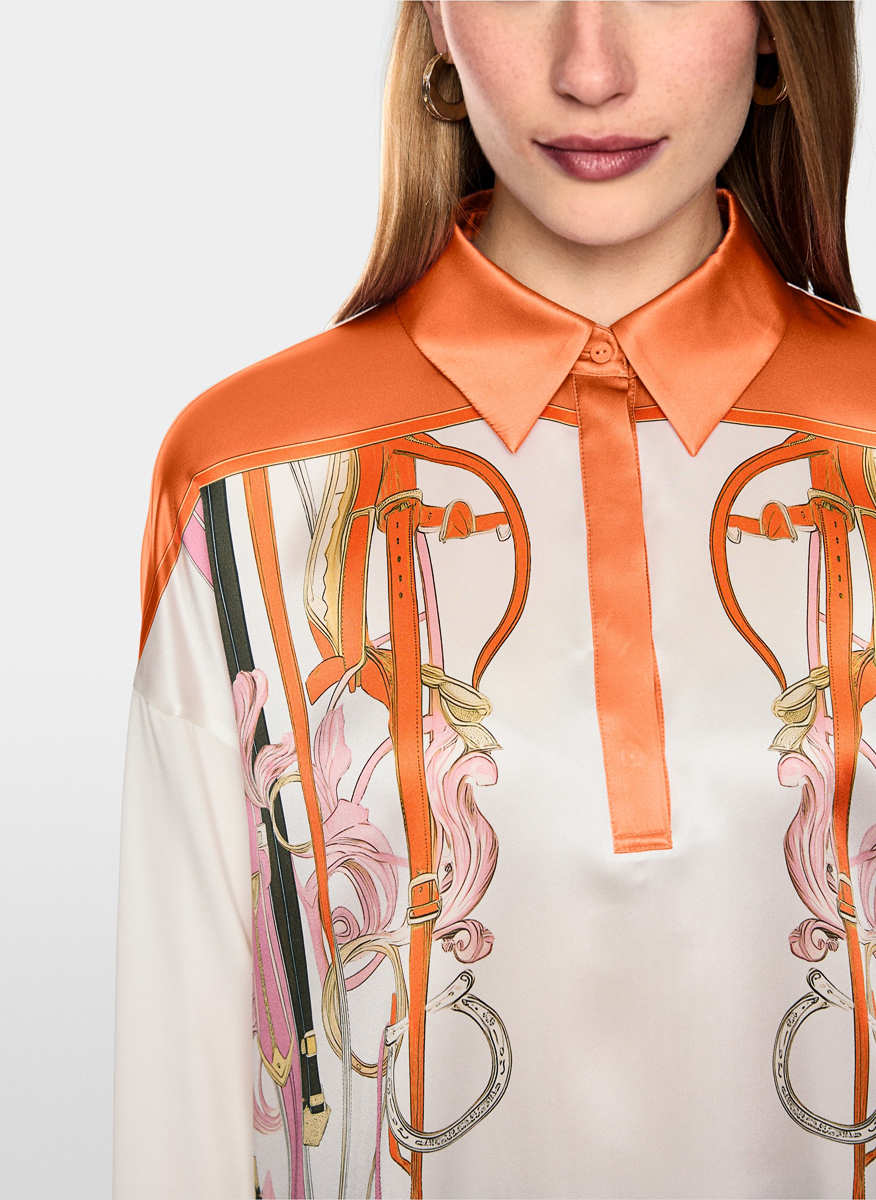 Блуза с принт 'Equestrian' Marc Cain Collections