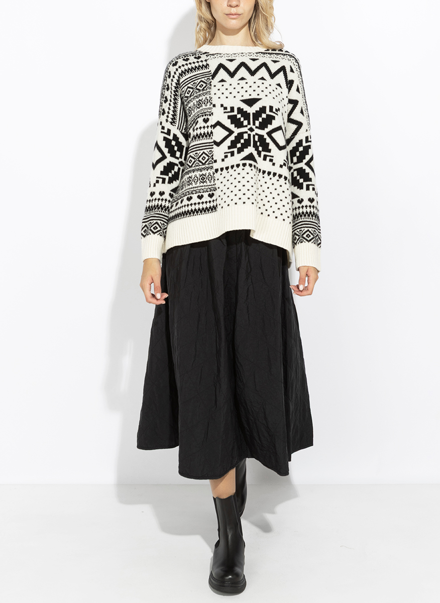 Вълнен пуловер с принт Weekend Max Mara Wkdpavidi