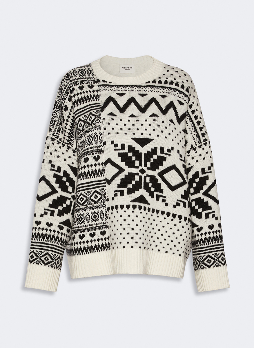 Вълнен пуловер с принт Weekend Max Mara Wkdpavidi
