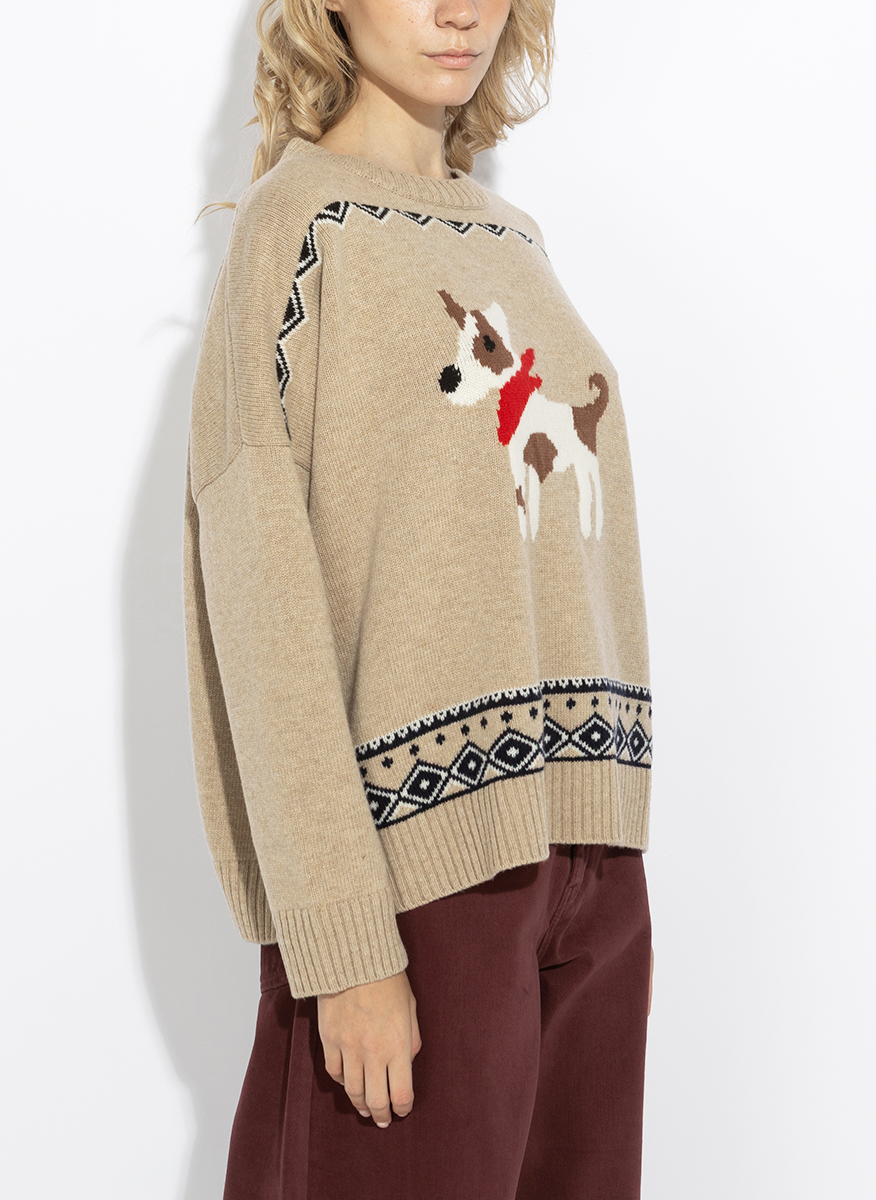 Вълнен пуловер с принт Weekend Max Mara Wkdpavidi