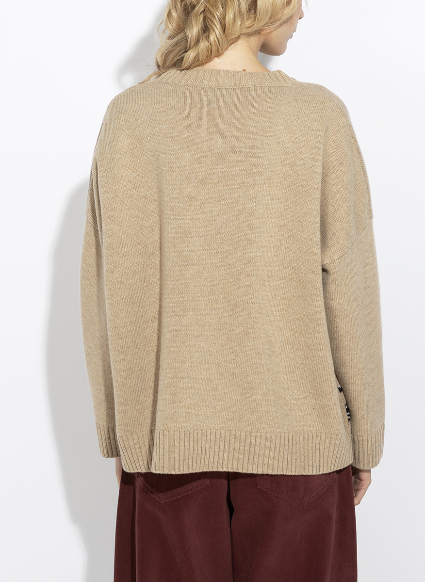 Вълнен пуловер с принт Weekend Max Mara Wkdpavidi