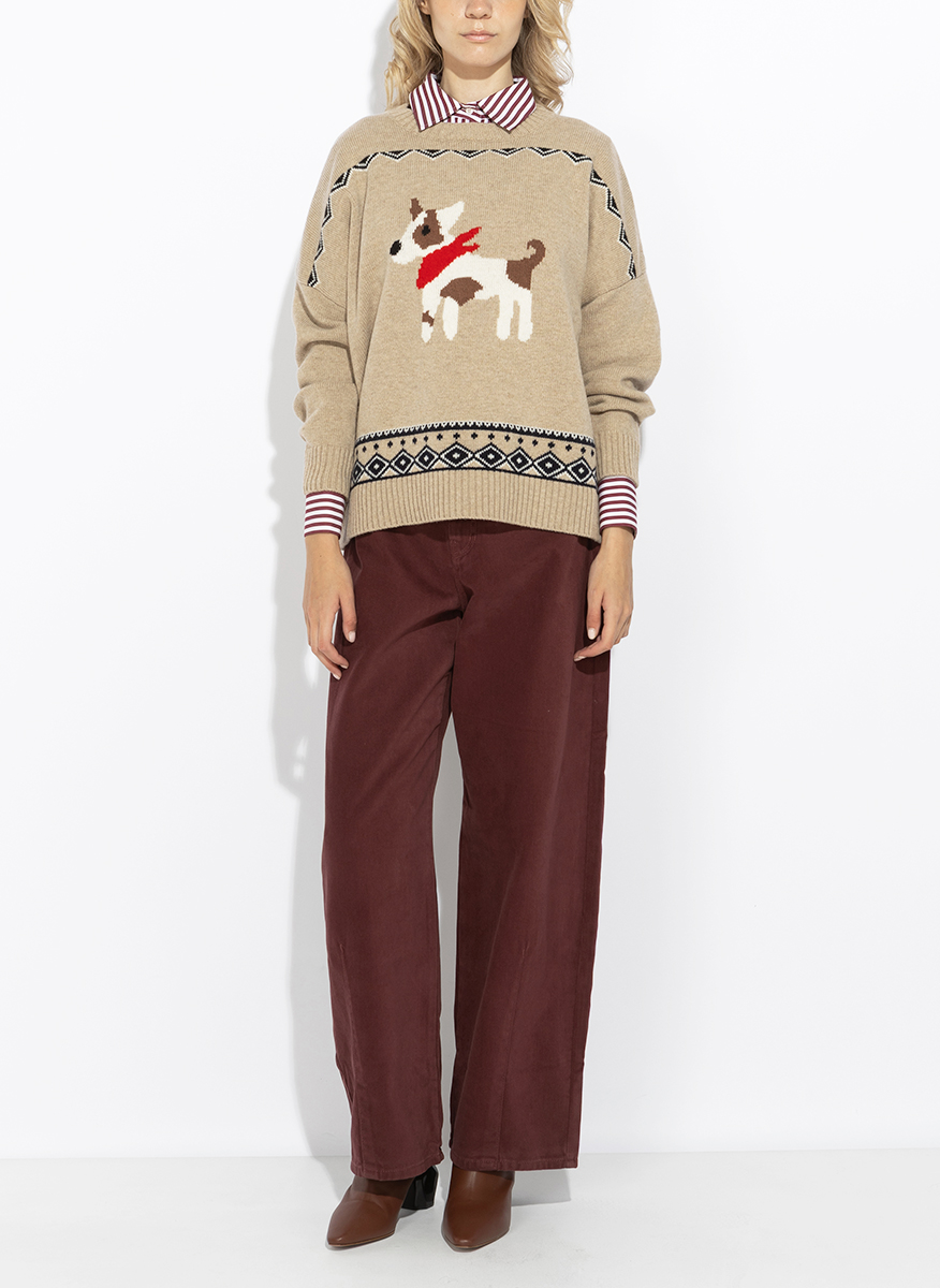 Вълнен пуловер с принт Weekend Max Mara Wkdpavidi