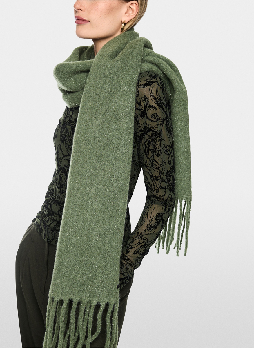Marc Cain Collections scarf with fluffy finish