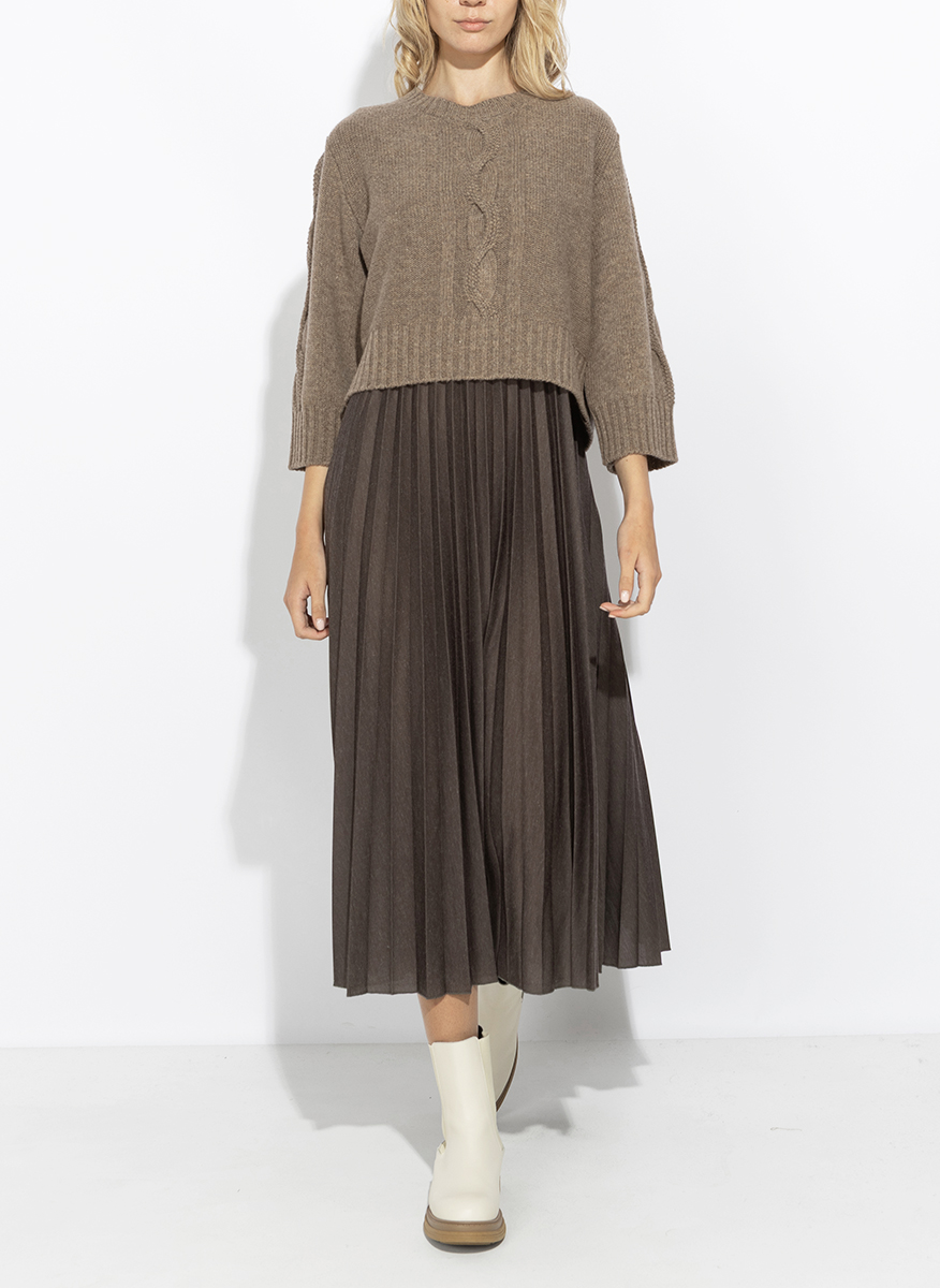 Вълнен комплект с плисиран дизайн Weekend Max Mara Wkdcalco