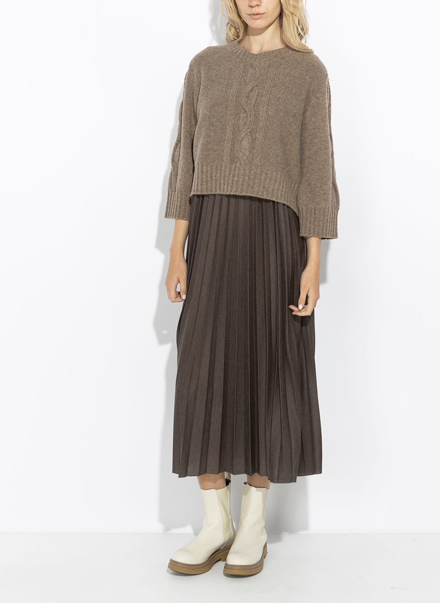 Вълнен комплект с плисиран дизайн Weekend Max Mara Wkdcalco
