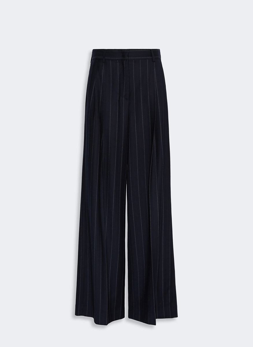 Weekend Max Mara Wkdnebbie striped wool trousers