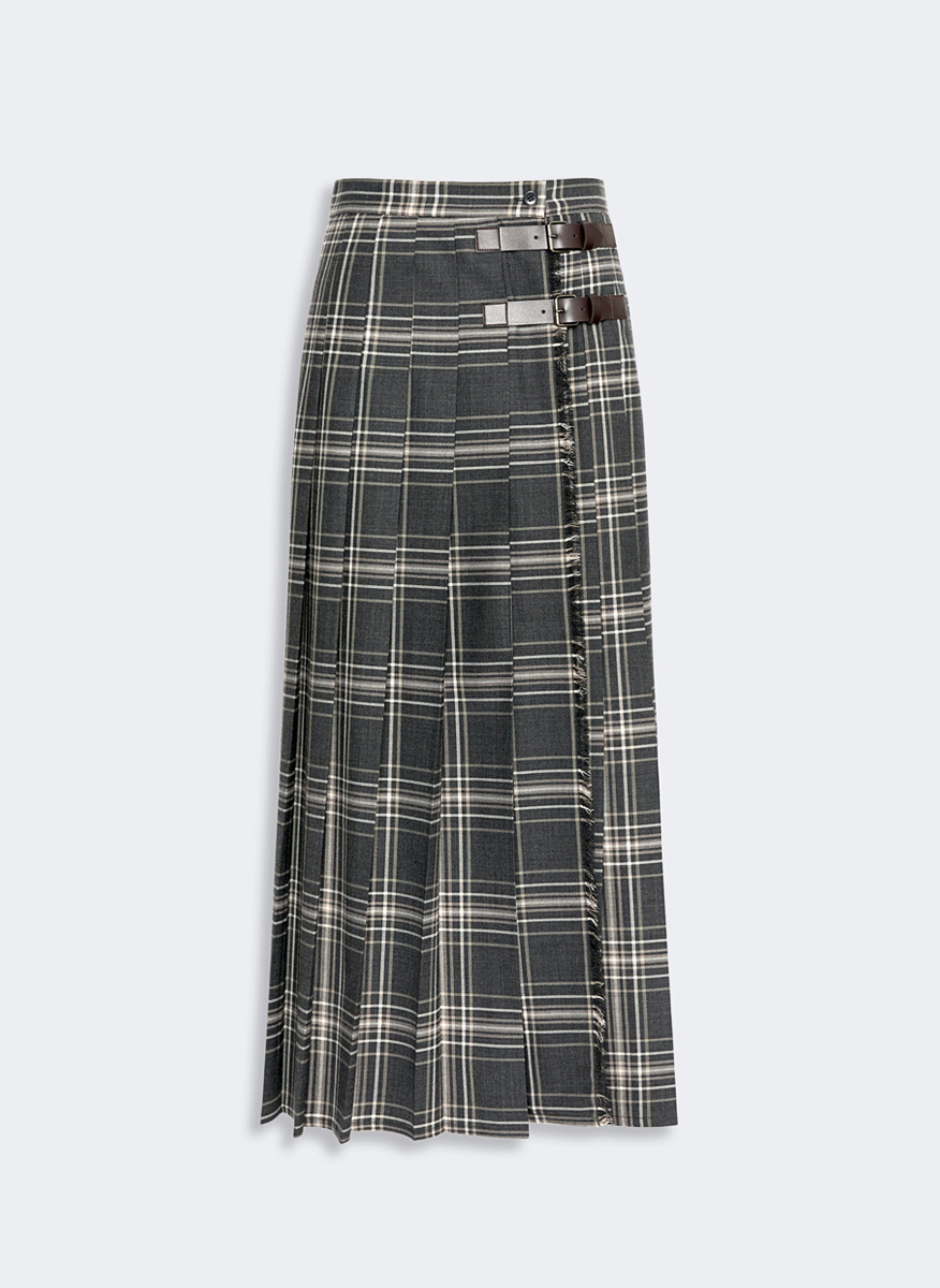 Weekend Max Mara Wkdprisma plaid wool skirt