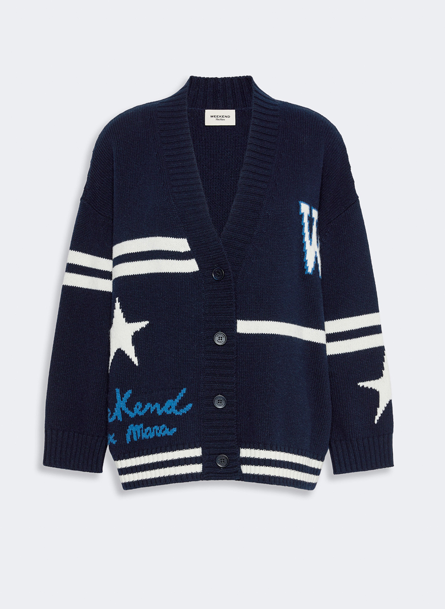 Жилетка от жакард с вълна Weekend Max Mara Wkdbelgio