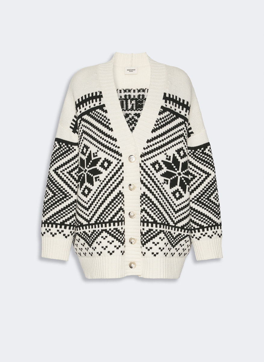 Жилетка от жакард с вълна Weekend Max Mara Wkdbelgio
