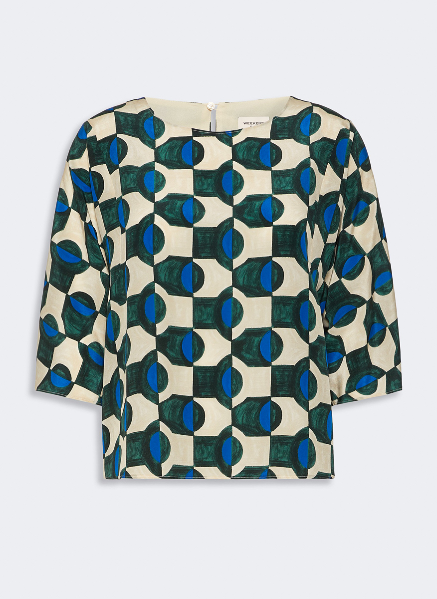 Блуза с принт Weekend Max Mara Wkdadone