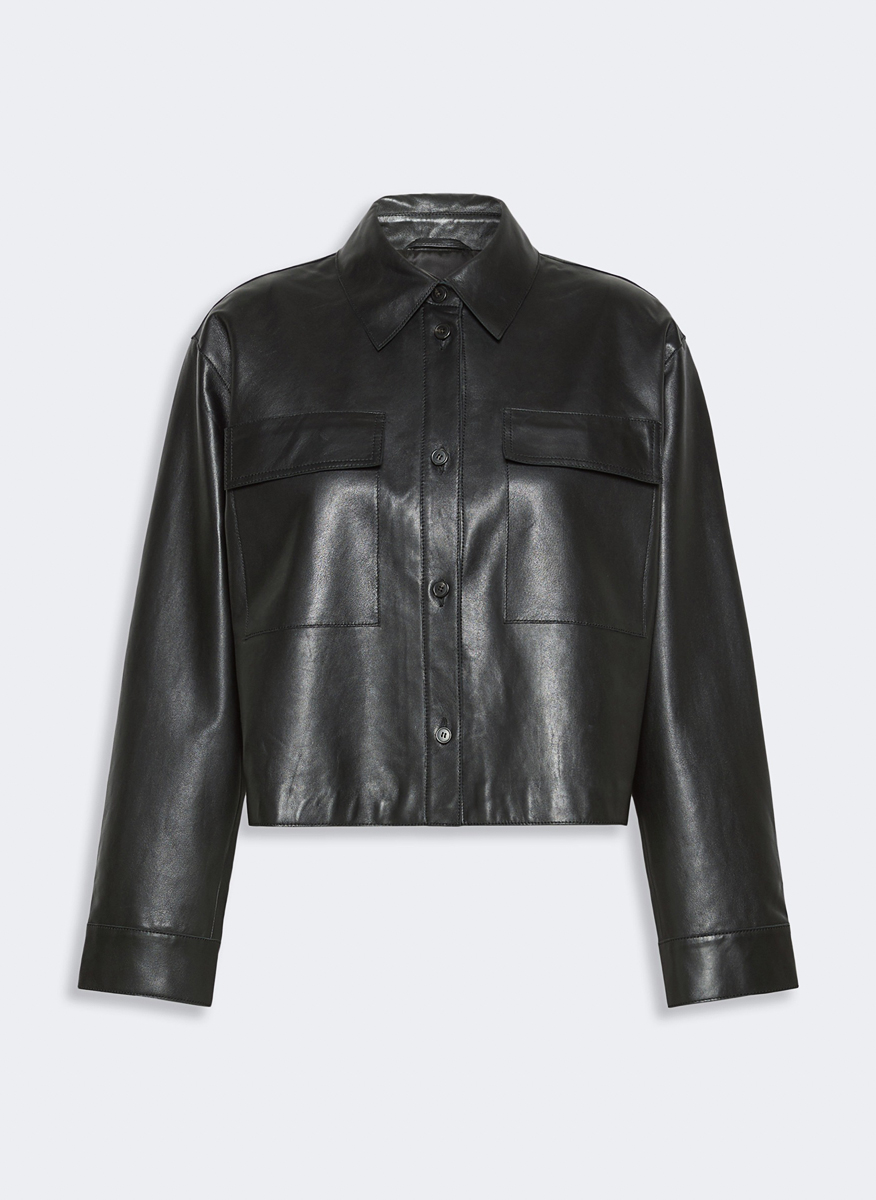 Кожено яке 'Shirt style' Weekend Max Mara Wkdpiovra