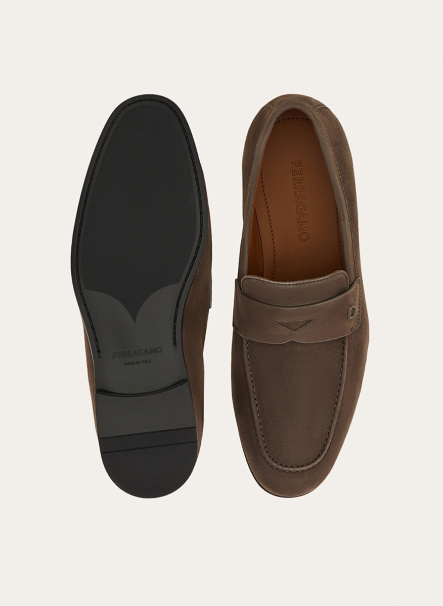 Ferragamo Gancini suede loafer