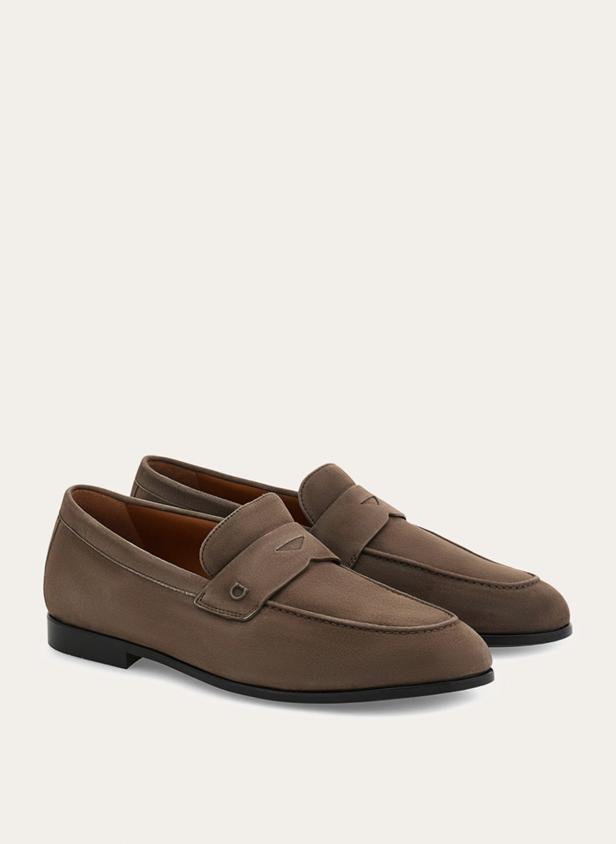 Ferragamo Gancini suede loafer