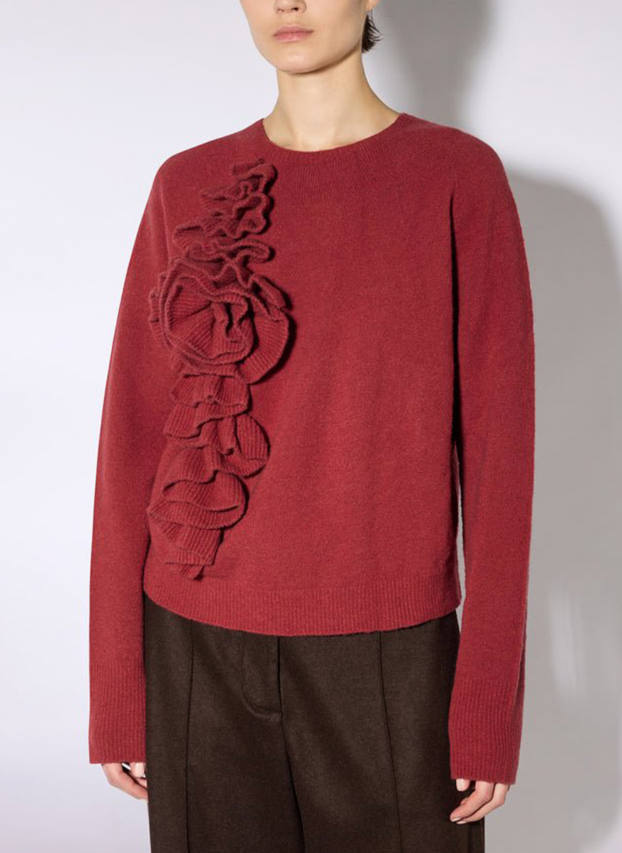 Liviana Conti 'Alina' sweater with 3D floral decoration