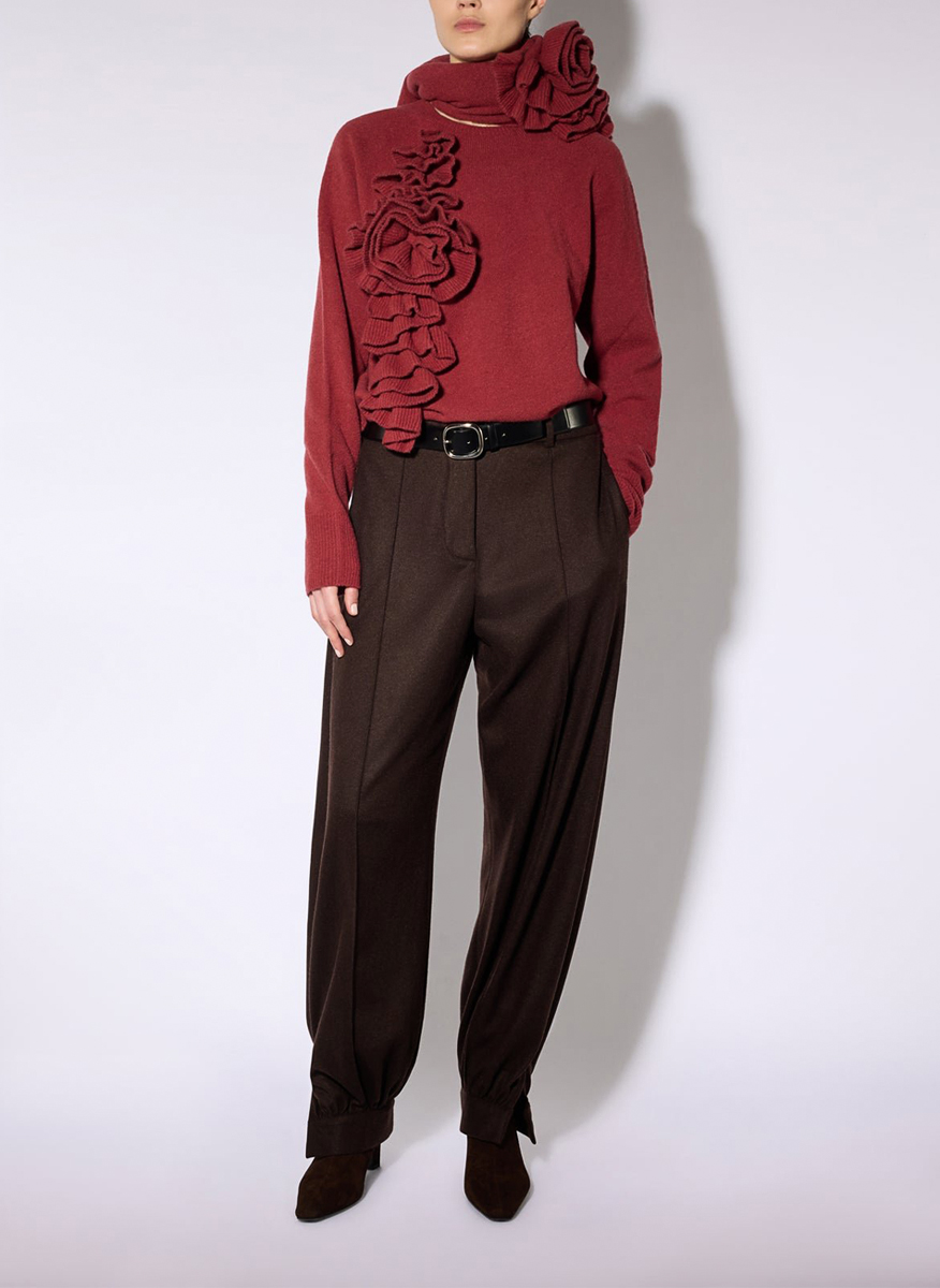 Liviana Conti 'Alina' sweater with 3D floral decoration