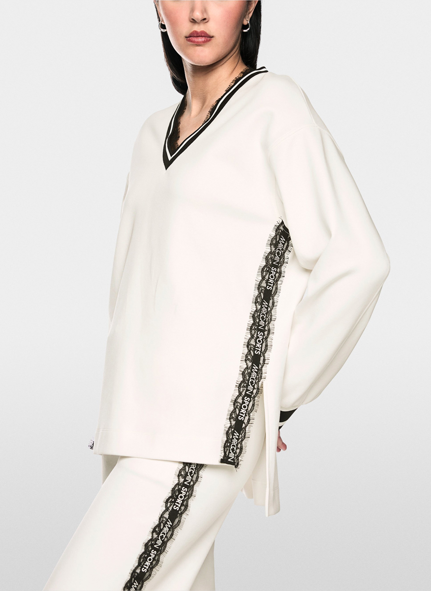 Marc Cain Sports sweatshirt with lace details