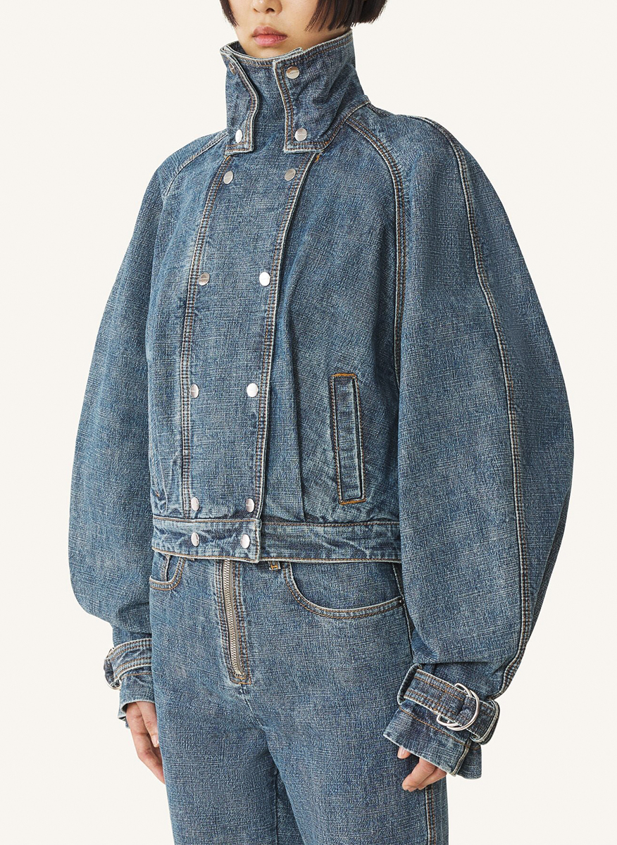 Яке от деним 'Funnel-neck' Lanvin