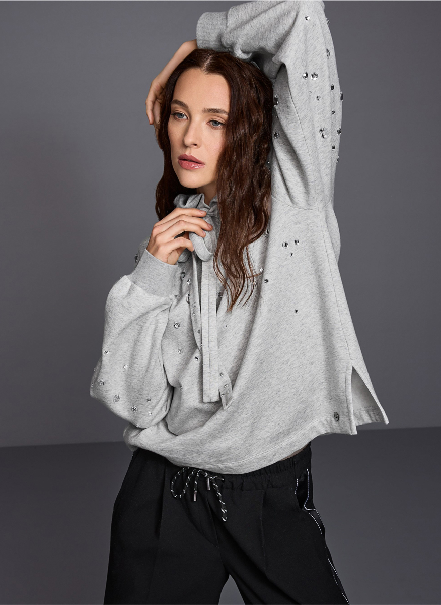 Marc Cain Sports sweatshirt with rhinestone