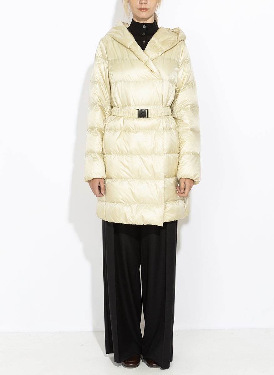 Liviana Conti quilted jacket with a belt