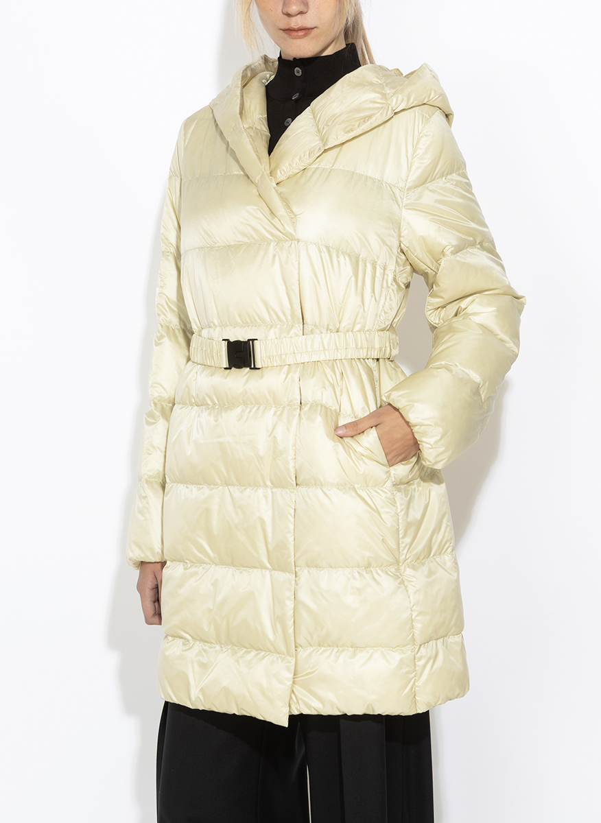 Liviana Conti quilted jacket with a belt