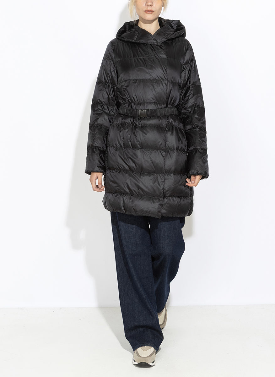 Liviana Conti quilted jacket with a belt