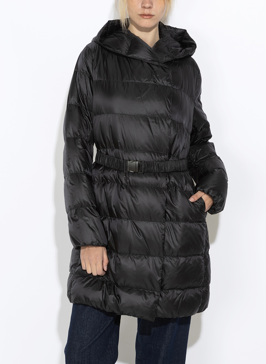 Liviana Conti quilted jacket with a belt