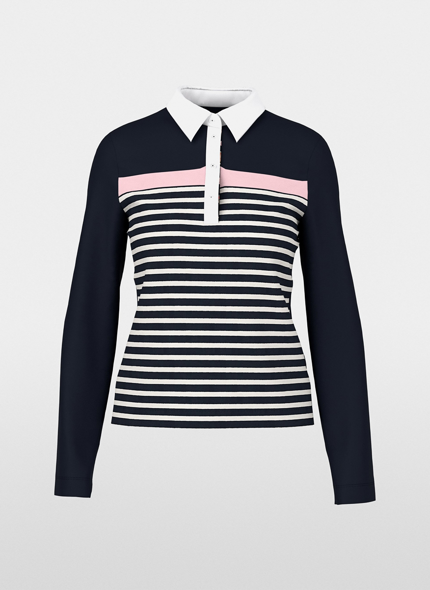 Marc Cain Sports striped polo shirt