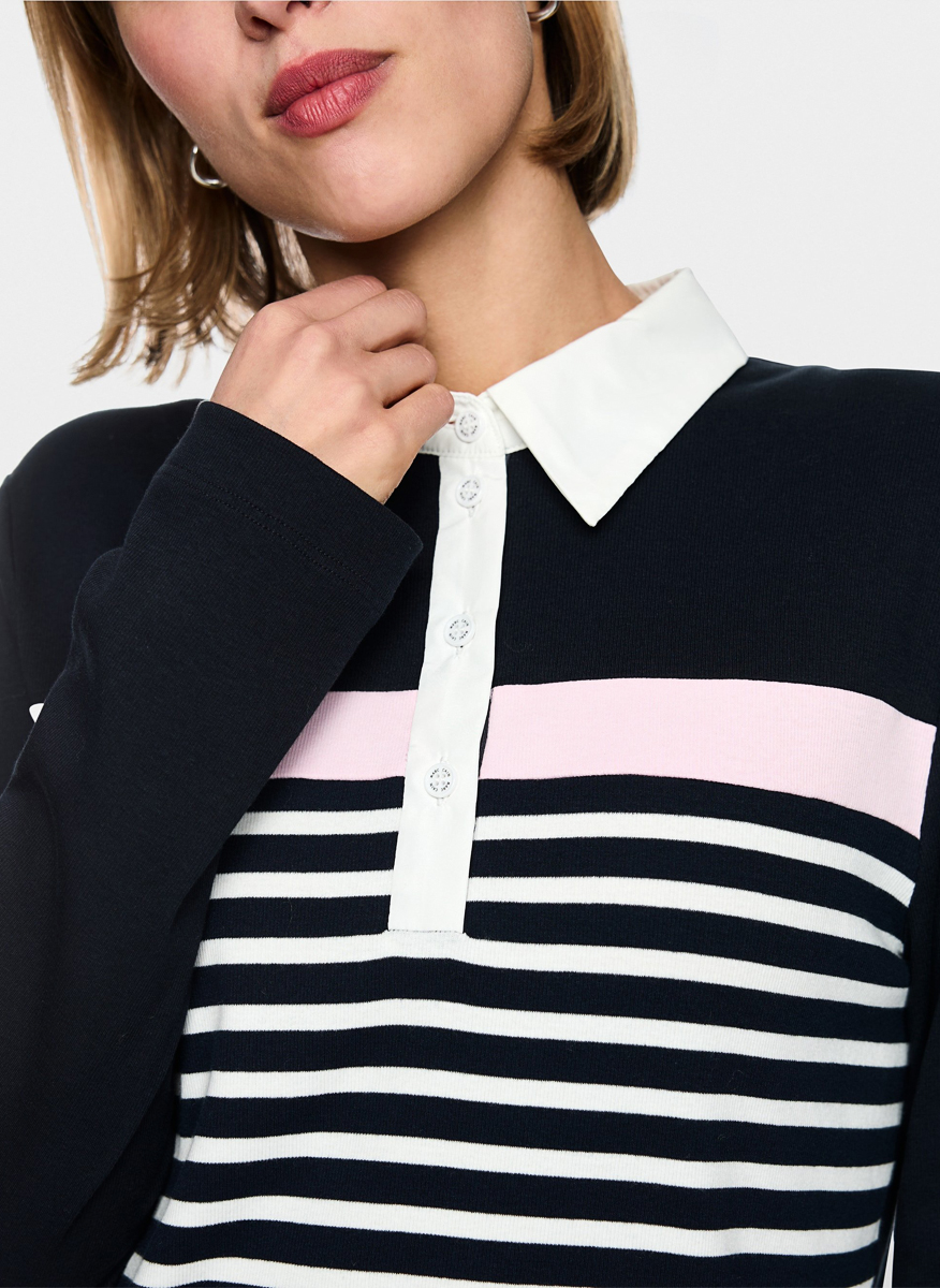 Marc Cain Sports striped polo shirt