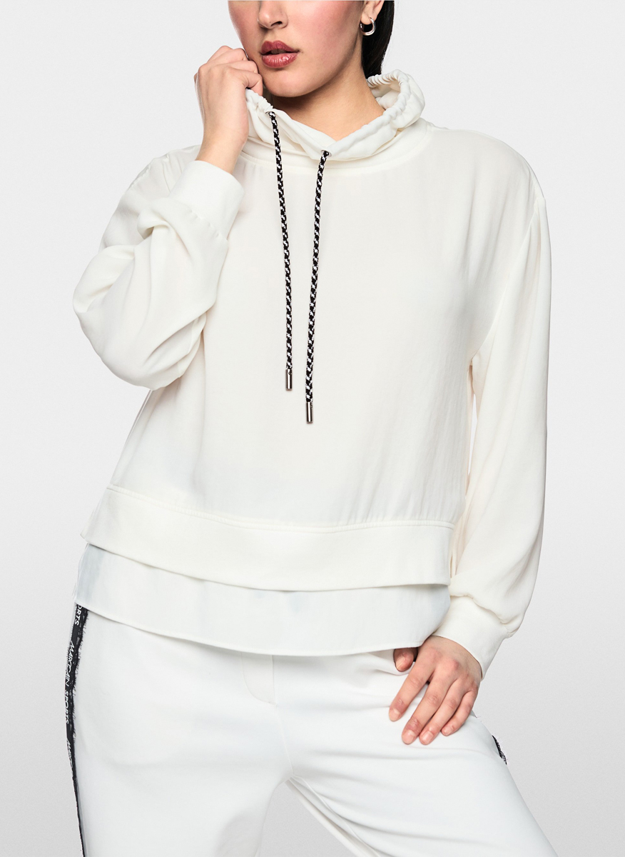 Суитшърт 'Waterfall-style collar' Marc Cain Sports
