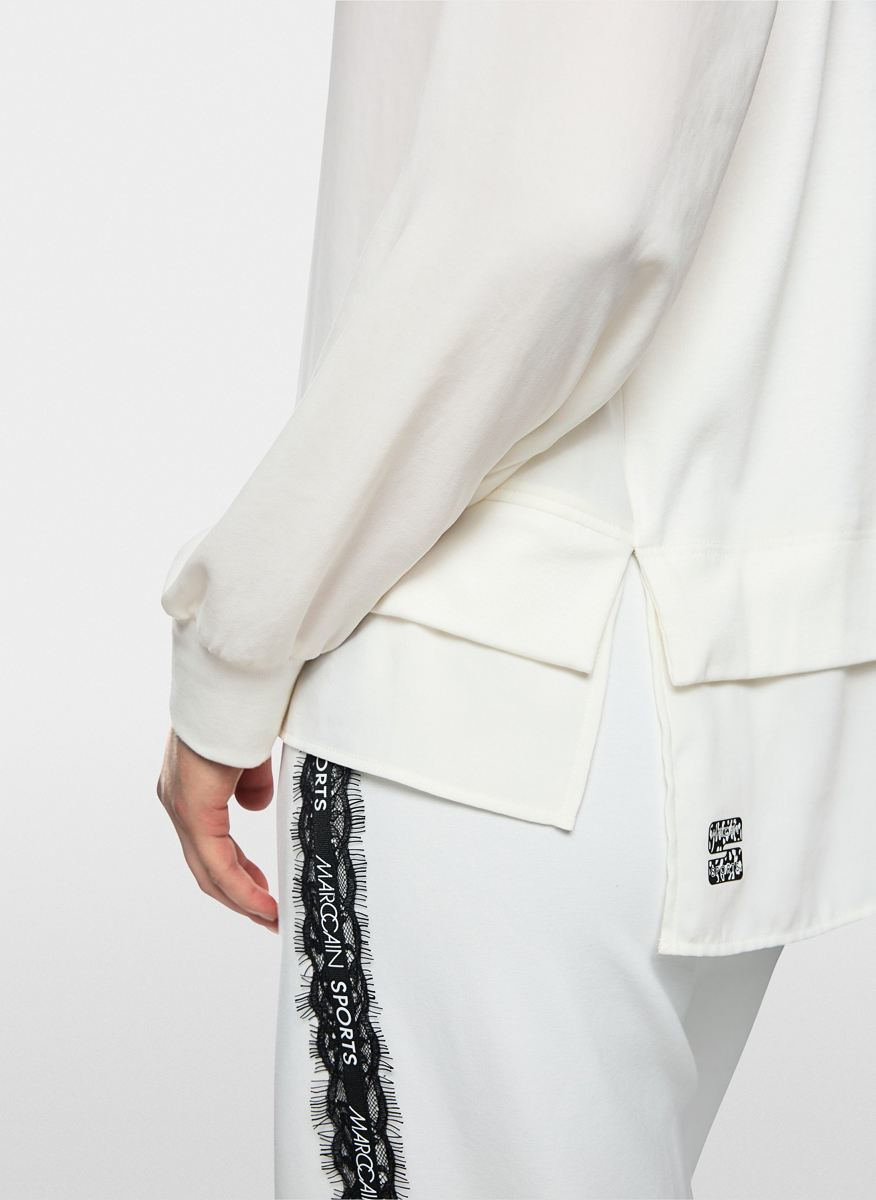 Суитшърт 'Waterfall-style collar' Marc Cain Sports